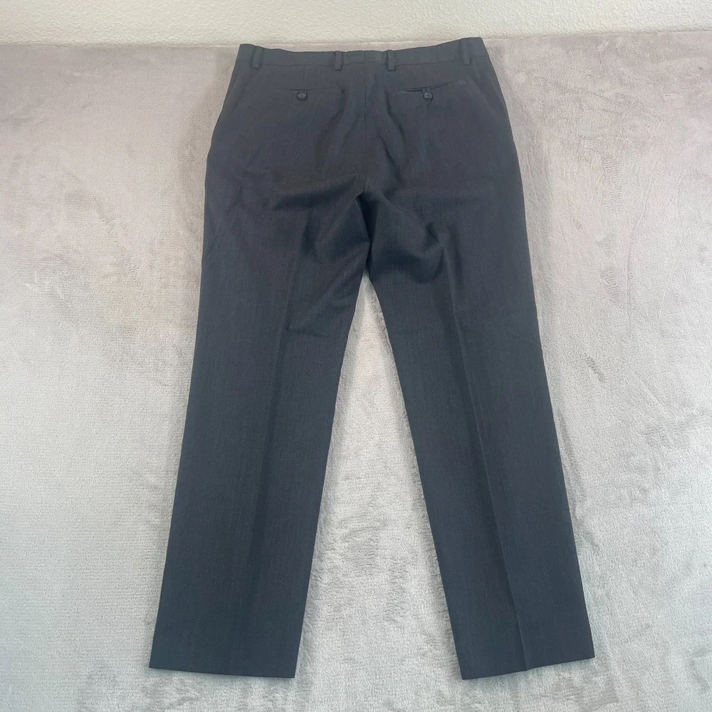 BANANA REPUBLIC‎ Tailored Slim Fit Dress Pants 36x31 Dark Charcoal Wool Blend